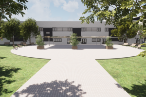 Imagen digital de la residencia de mayores, según aparece en el proyecto.