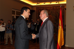 Pedro Sánchez y el Rey emérito, en una imagen de archivo.