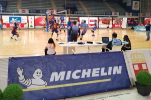 El Michelin Mintonette en su partido frente al Barça la pasada temporada.