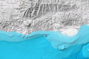 La estrella está ubicada en el punto exacto en el que ha ocurrido el terremoto.