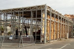 Estructura de la Carpa Juan Goytisolo (Foto: José M. Román).