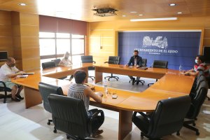 Reunión de la junta de portavoces, este miércoles en El Ejido.