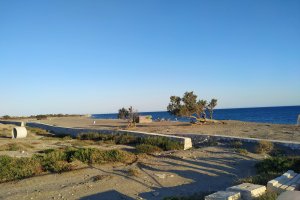 Zona en la que quedó a medias las obras de ampliación del paseo marítimo