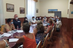 Reunión mantenida recientemente en el Ayuntamiento.