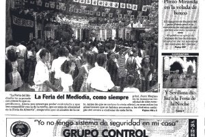 La fotografía de la portada de LA VOZ del primer sábado de Feria del año 1997.