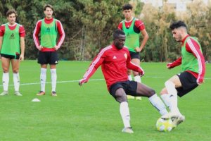 Entrenamiento del filial del Almería.