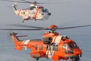 Helicópteros de Salvamento Marítimo.