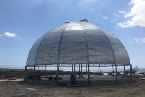 Prototipo de Greendomo levantado en el Centro Experimental Tecnova