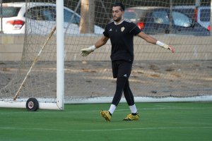 Lluís Tarrés entrenando en el campo de La Vega de Acá.