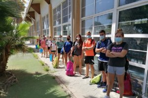 Los deportistas del Natación Almería.