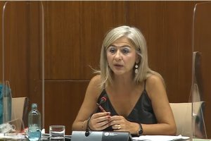 Patricia del Pozo, ayer durante su intervención en la Comisión de Cultura.