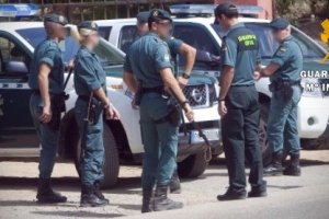 Guardias Civiles en Roquetas de Mar.