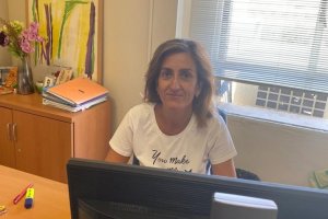 Liliane López en su lugar de trabajo.