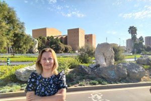 María del Mar Berenguel, en el Paseo Marítimo de Almería.