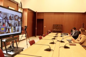Carmen Crespo durante la conferencia.
