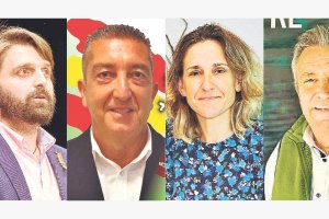 Los cuatro candidatos a las primarias de VOX en Almería.
