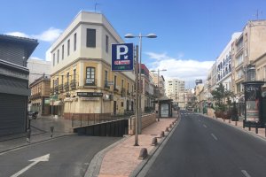 Avenida de Obspo Orberá, una de las calles céntricas de Almería.