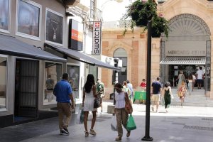 Inmediaciones del Mercado Central de Almería capital.