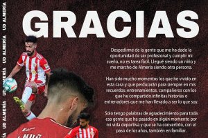 Chema Núñez se despidió del Almería antes de fichar por el Albacete.