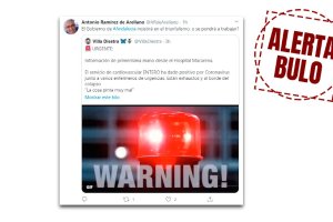 Imagen publicada por la Junta de un bulo desmentido.