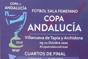 Cartel de la Copa de Andalucía en tierras malagueñas.