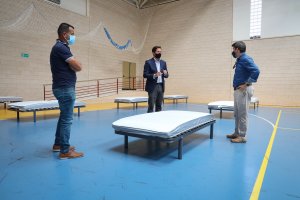 Visita instuticional al pabellón de San Agustín, habilitado para la pandemia.