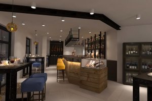 Interior de Casa Sevilla con mobiliario nuevo.