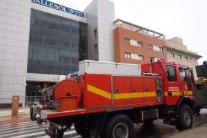 La UME desinfecta la residencia Ballesol en la primera etapa de la pandemia.