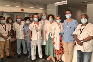 Personal de la planta destinada a pacientes con Covid.