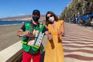 José Manuel y Gemma esta mañana en El Palmeral.