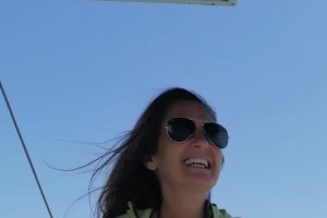 Silvina Reyes, navegando con su barco