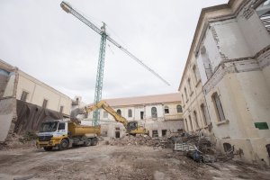 Imagen de las actuaciones que se están realizando en el Hospital Provincial.