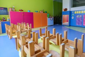 El interior de un aula.