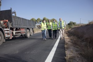 Visita a la carretera donde se realizan las obras.