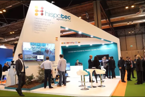 Stand de Hispatec durante una edición pasada de la feria.