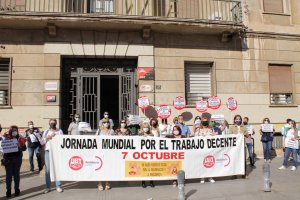 Concentración de UGT por el Día Mundial por el Trabajo Decente.