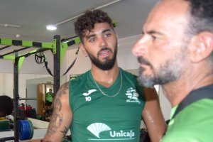 Fran Iribarne y Manolo Berenguel en el Pabellón Moisés Ruiz.