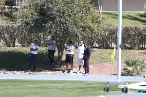 Mohamed El Assy y José Gomes estuvieron en el Anexo viendo al filial.