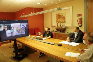 Ante las cámaras de los ordenadores los cuatro ponentes expusieron las líneas para aspirar al liderazgo.