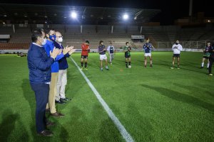 El alcalde con el URA.