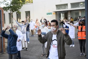 Grabación del vídeo con los usuarios del centro.