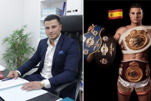 Miguel Martínez, El Tigre, abogado y con el cinturón de Campeón del Mundo K1, entre otros.