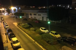 Imagen captada a las once de la noche de este domingo.