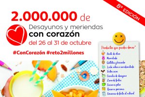 Cartel de la 8ª edición Desayunos y Meriendas con Corazón de Cruz Roja.