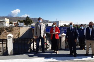 Acto de inauguración del puente de Puente del Río.