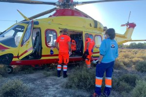 En las tareas de rescate se utilizó un helicóptero Helgra, proveniente de Baza.