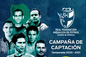 El cartel de la campaña de captación arbitral.