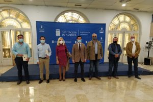 Reunión de la Mesa del Tren con el presidente de la Diputación.