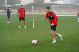 Iván Balliu en el campo Anexo este martes.