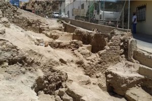 Restos arqueológicos aparecidos en la calle Almanzor